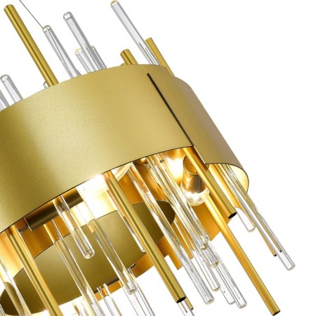 Suspended chandelier ST LUCE. SL1633.203.08. Olvera. 8x40 watts, E14, 40x40x37 cm, matte gold color-5