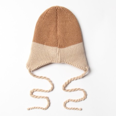 Children's hat minku rr 35-40, brown/beige color-2
