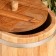 Oak tube, 10l, stainless hoop, with a lid, with a nest