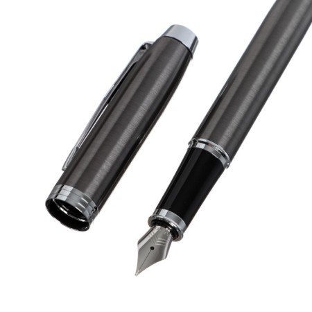 Feature handle Parker Im Core F321 Dark Espresso CT, stainless steel case, blue ink, in a gift bag-6
