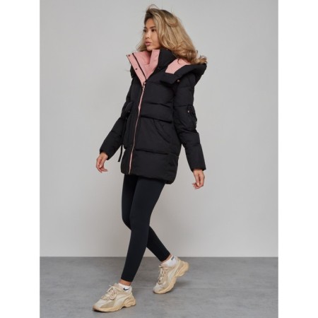 Winter jacket female, size 50, black color-2