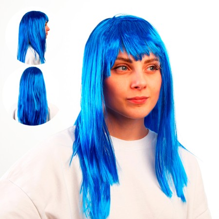Carnival wig "beauty", blue color