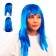 Carnival wig "beauty", blue color