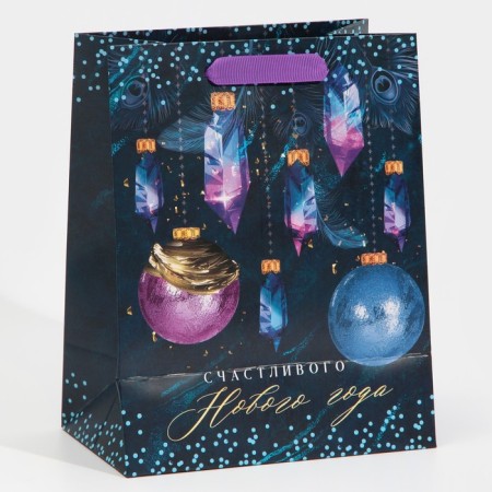 Packet Laminated Vertical "Crystal", MS 18 x 23 x 10 cm, New Year-2