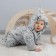 Kinderlitto children's jumpsuit “New friends. Beasts on gray ", height 56-62 cm