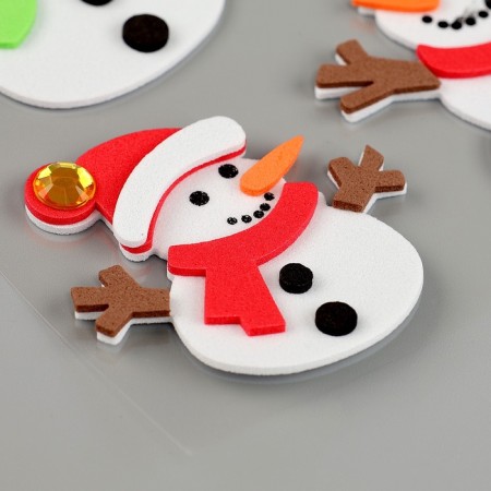 New Year's set of stickers from EVA "Snowmen", 6 pcs.-3