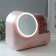 Cosmetics box Plastic, mirror with light pink backlighting 37.5x22x31 cm