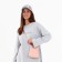 Cross-Body bag on the valve, pink color
