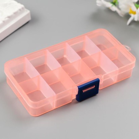 Casket with removable cells for trifles 10 departments mix 2x12.5x6.5 cm-2