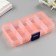 Casket with removable cells for trifles 10 departments mix 2x12.5x6.5 cm
