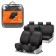 Covers for seats "RS-9K+", front./Rear (8 objects), moisture protection. polyester, black/red