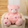Soft toy "Bear" with heart, 115 cm, pink color