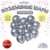 Latex ball 12 "Chrome", metal, set of 100 pcs., Silver color