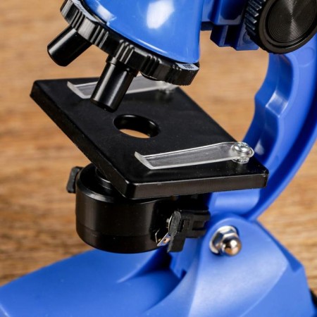 Microscope, increase in an increase in 600x, 300x, 100x, with backlight, 2AA, blue-3