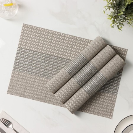 A set of serving napkins on the table “Shine”, 4 pcs, 45 × 30 cm, beige color