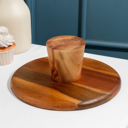 Tropics cake stand, d = 25 cm, acacia-2