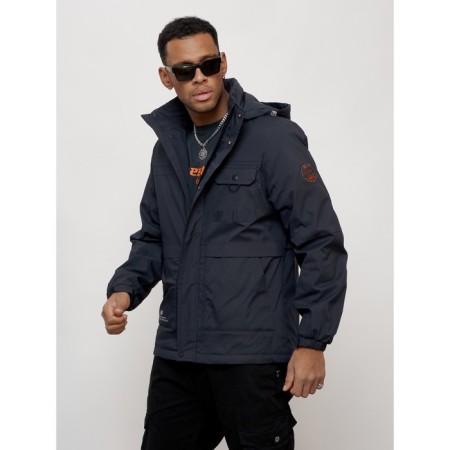 Sports male jacket, size 50, dark blue color-9