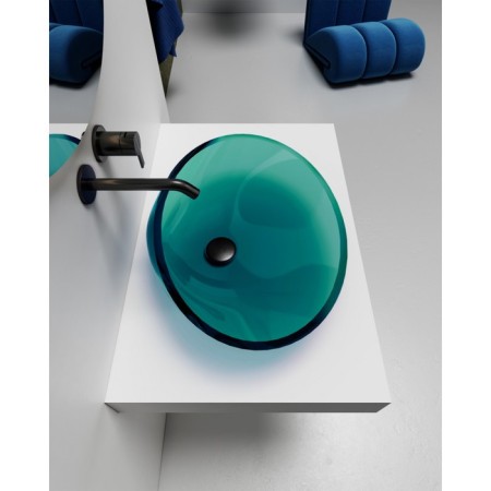 ABBER KRISTALL AT2812Aquamarin, overhead, 535x425x150 mm, turquoise-2