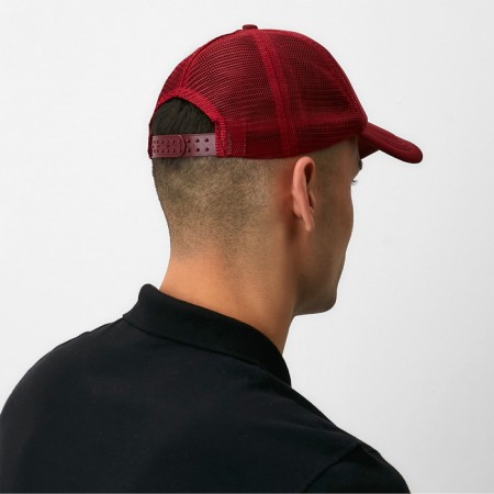 Baseball cap with minaku grid, burgundy color, size 56-58-2