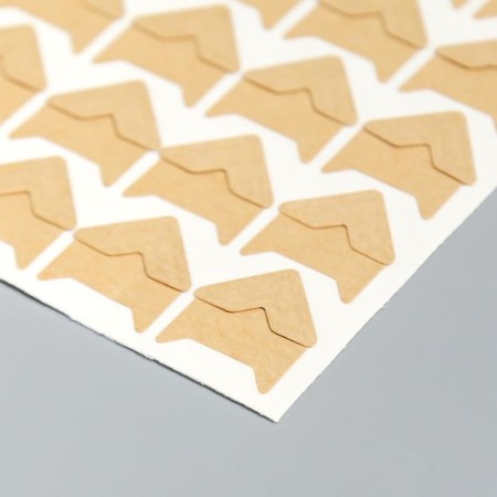A set of corners with a pocket for photos 24 corners "Style" Kraft 12.5x9 cm-1