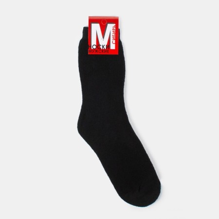 Socks male terry, black color, size 27-2