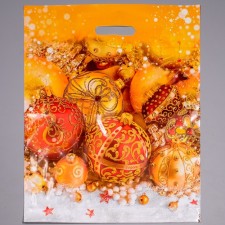 Новый год. Пакет "Елочный наряд ", полиэтиленовый с вырубной ручкой, 40х50 см.