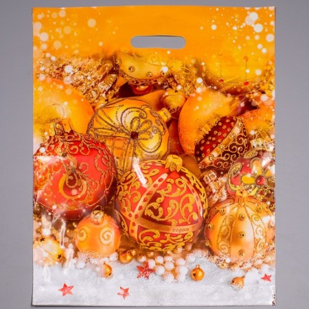 New Year. Package "Christmas Outfit", polyethylene with a cut pen, 40x50 cm.