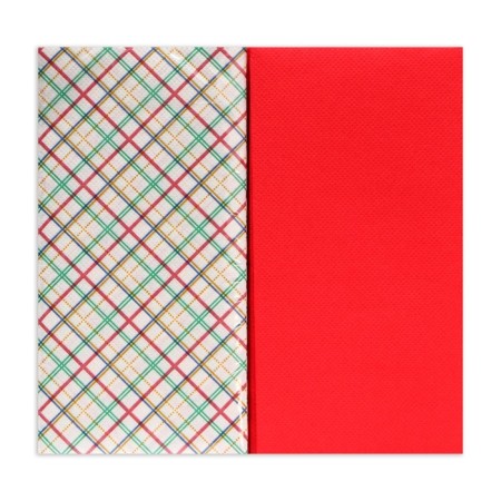 New Year's napkins paper Bouquet Original de Luxe “Cage + Red”, 2 layers, 33x33 cm, 20 pcs.-1