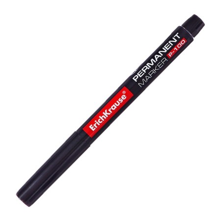 Marker Permanent Erichkrause P-100, 0.5-1.2 mm, alcohol-based ink light-resistant, waterproof without xylol, black-1