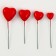 Set for decorating "hearts", red color