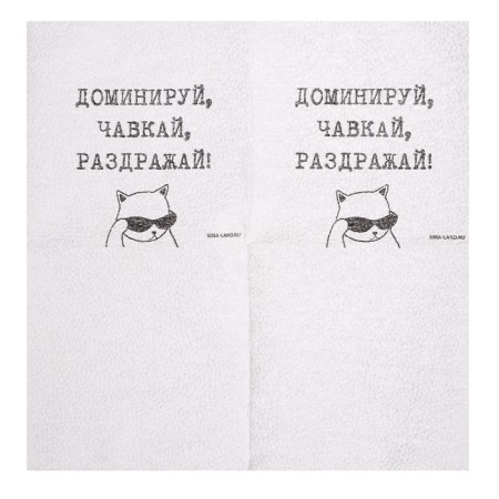 Single -layer paper napkins "Dominate, champ, irritate", 24x24 cm, set of 20 pcs.-7