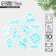 A set of vinyl stickers on the windows "Blizzard", reusable, 10 x 10 cm, New Year