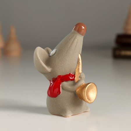 Souvenir Ceramics "Gray Mouse-Trubach" 5.1x5.1x7.5 cm-1