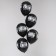 Shar Latex 12 "You can throw out", pastel, set of 5 pcs., Black color