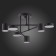 Ceiling EVOLUCE lamp. Sle201042-06. Nobel. 6x7 W, LED, 4000K, 3024 LM, 57x57x25 cm, black color