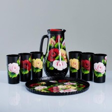 Set for juice with a tray 
