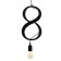 Bayerlux lamp "Figure 8" E27 40W black 35x20 cm