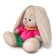 Soft toy "Bunny Mi", in a dress with a green frill, 15 cm