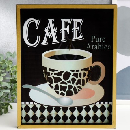 Hooks decorative wood "Arabica coffee" 30x24,1x2.6 cm