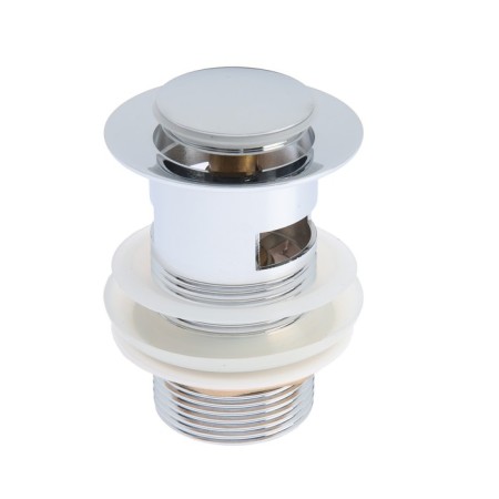 The bottom valve TIM BAR0801B, for the sink, with overflow, height 8 cm-1