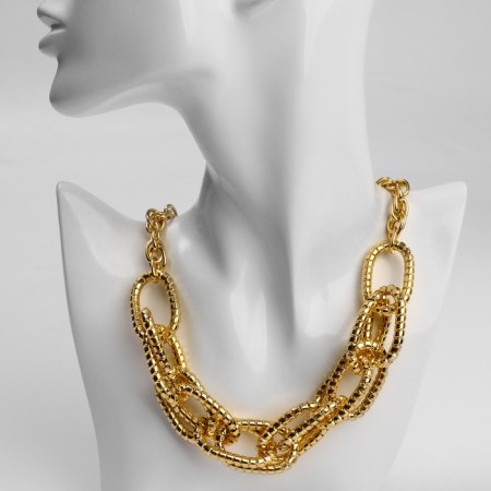 The necklace "chain" is exclusive, color gold, 45 cm-2