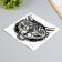 Tattoo on the body Black "Wolf" 38x24 cm
