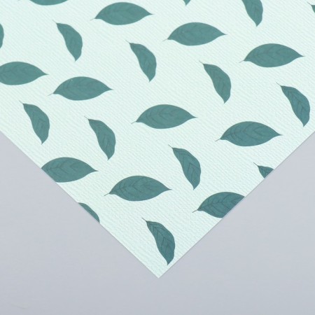 Scrapbooking paper "Avocado leaves" density 180 g 15.5x17 cm-2