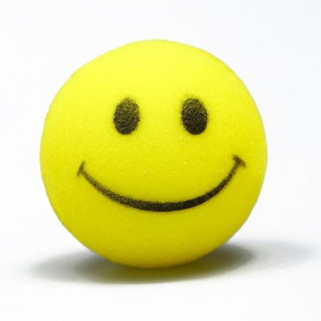 Velvet toy with a squeak "Smile", 4 cm, yellow-1