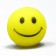 Velvet toy with a squeak "Smile", 4 cm, yellow