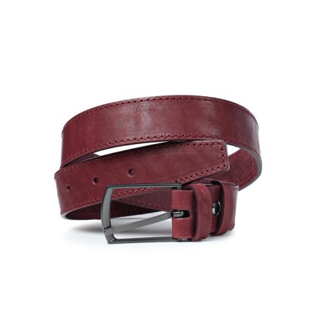 Women's belt, burgundy color-1