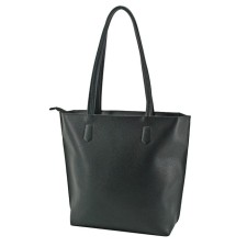 Female bag, artificial leather, black 30x11x35 cm