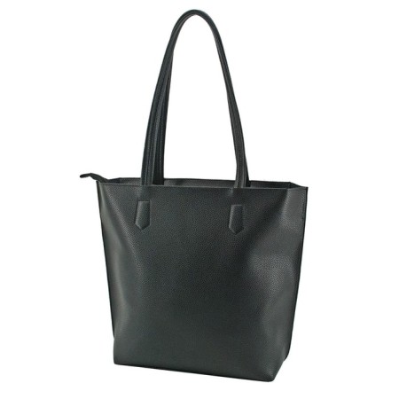 Female bag, artificial leather, black 30x11x35 cm