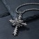 The pendant "Rose in the Cross" Rosicrucian Order, Color Black Silver, 70 cm