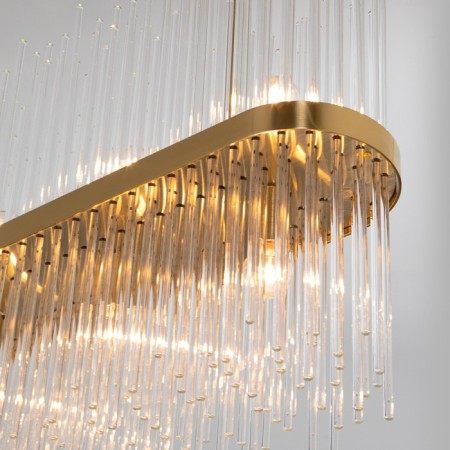 Suspended Bogate’s Allure 486/8, E14, 8x60W, 800x170 mm, brass color-3